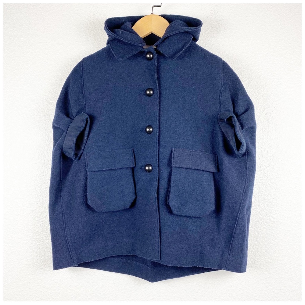 Lanvin Petite Navy‎ Short Sleeve Jacket Size 4